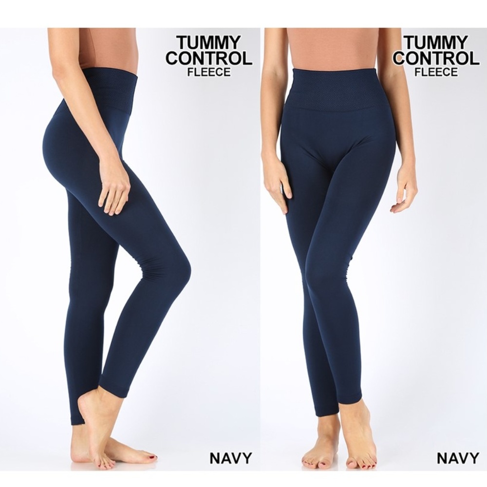NEW! Navy Fleece Lined Leggings